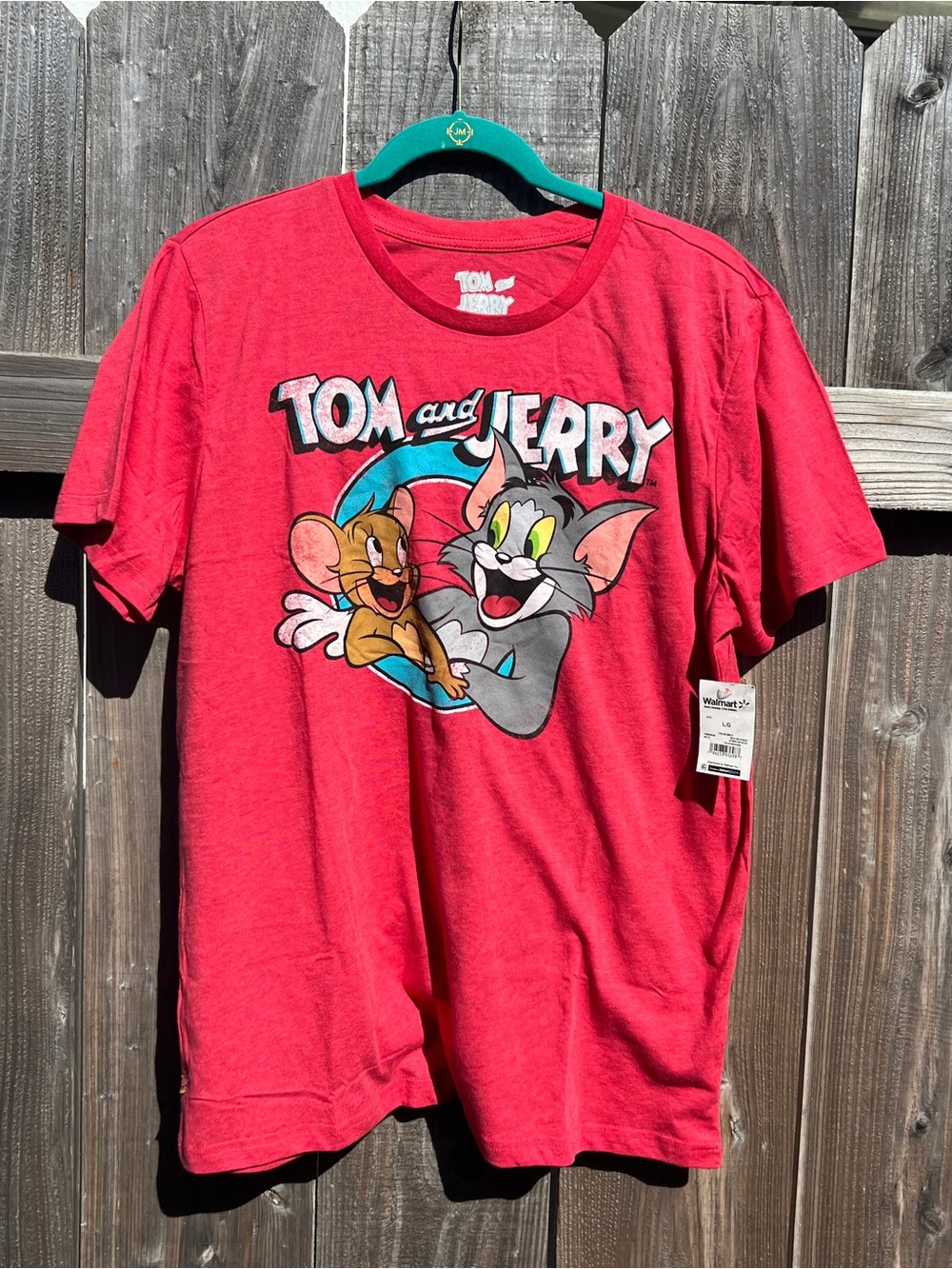 Tom & Jerry Graphic T-Shirt Red NWT Size L Cartoon Tee